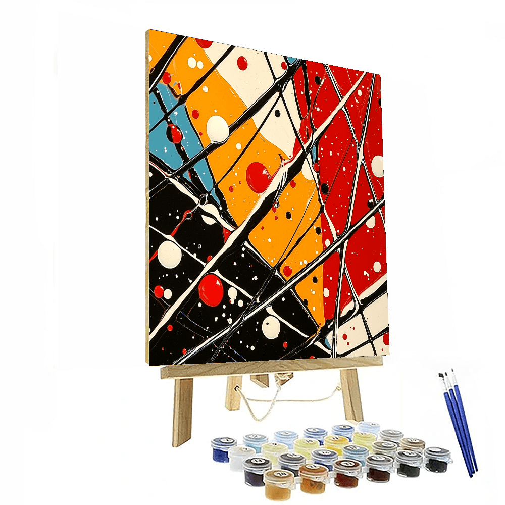 Jackson Pollock Inspired Abstract Essence  Painting By Numbers Kit