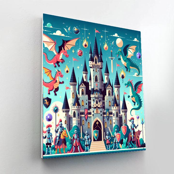 Fairy Tale Land: Magical Castles Number Painting