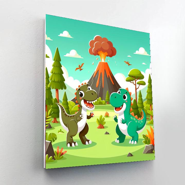Dino Fun Day Painting Number Kit