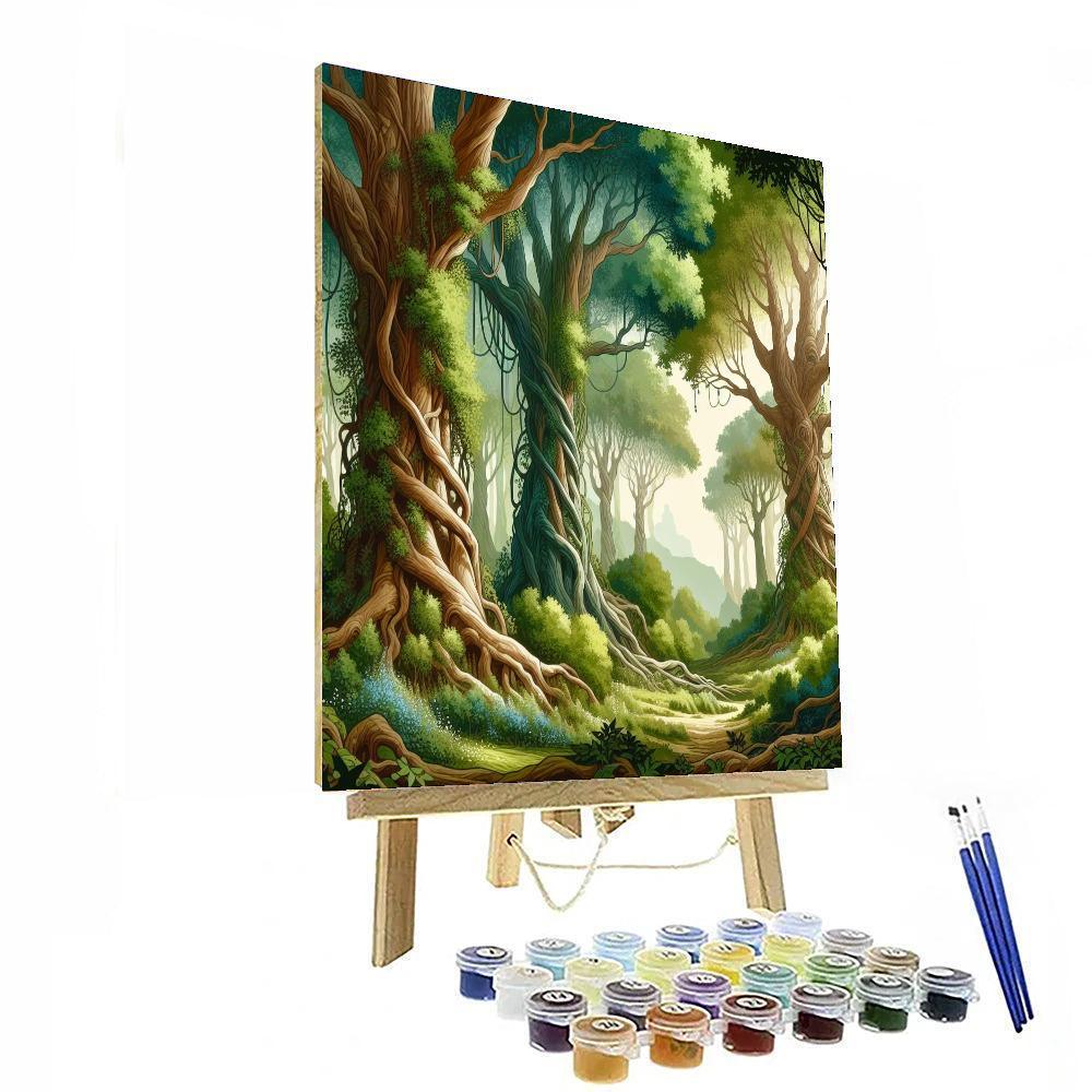 Tangled Forest Whimsy Painting Number Kit