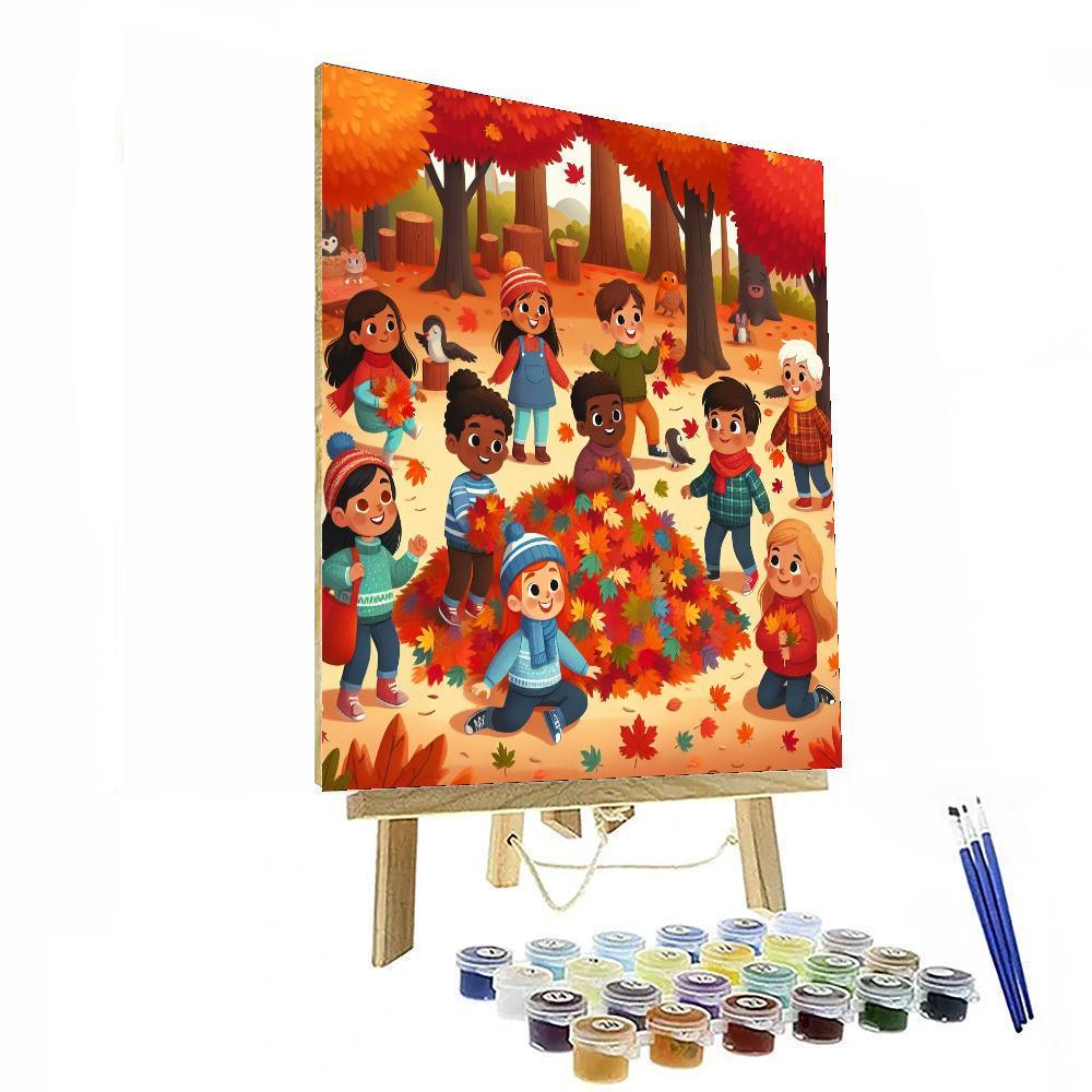 Charming Autumn Adventure Number Painting