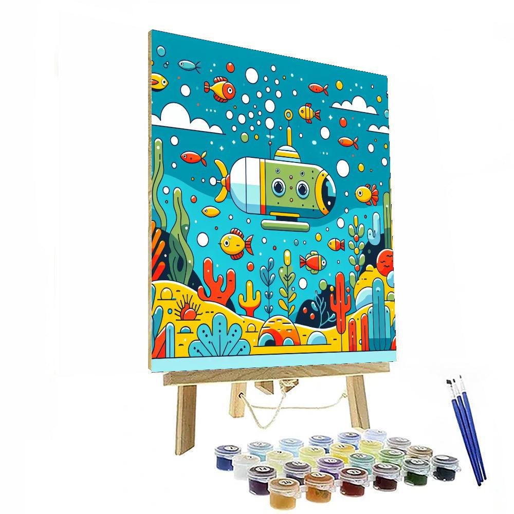 Underwater Robot Adventure Paint By Numbers