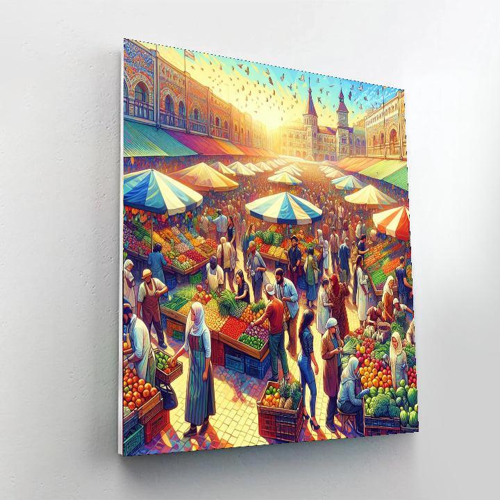 Morning Market Excursion Paint By Color