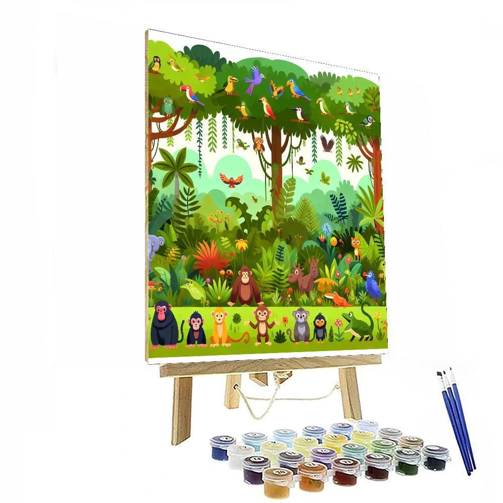 Rainbow Rainforest Adventure Paint By Color