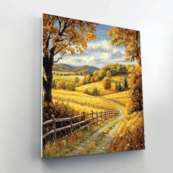 John Constable Inspired Autumnal Harvest  Paint By Color