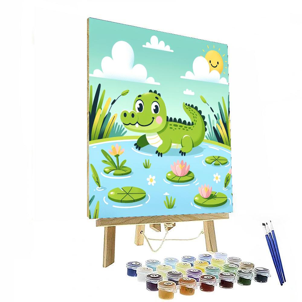 Adventurous Aligator Paint By Color