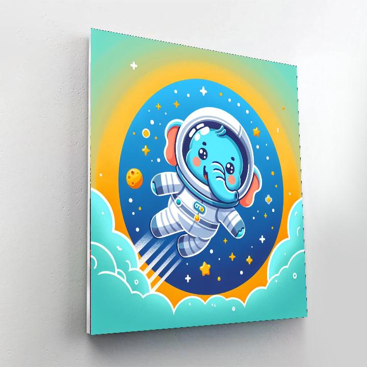 Astronaut Elephant Odyssey Paint By Numbers