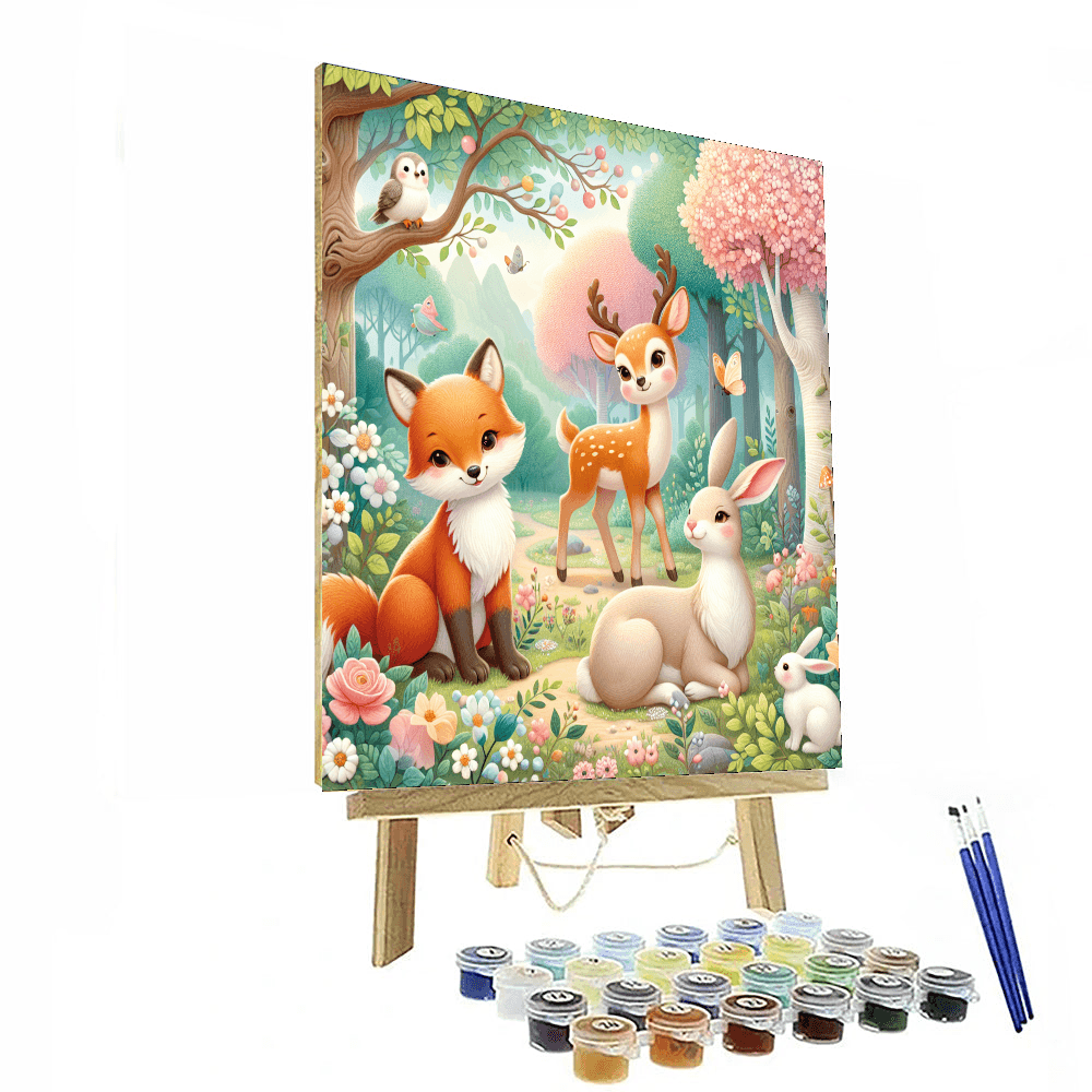 Cheerful Woodland Friends Paint By Color