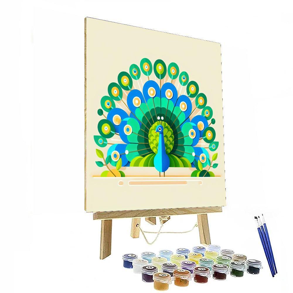 Prancing Peacock Parade Paint By Color
