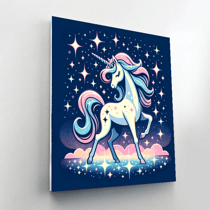 Dreamy Space Unicorn Paint By Color