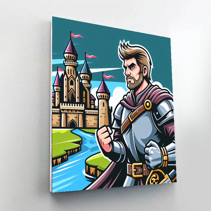 Knight's Courageous Castle Quest Number Painting