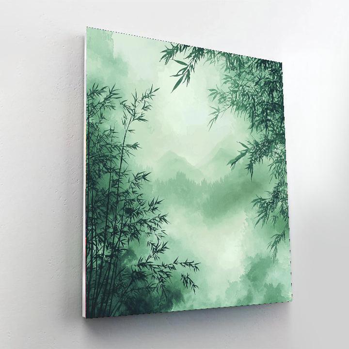 Zhao Mengfu Inspired Tranquil Bamboo Groves  Paint By Number