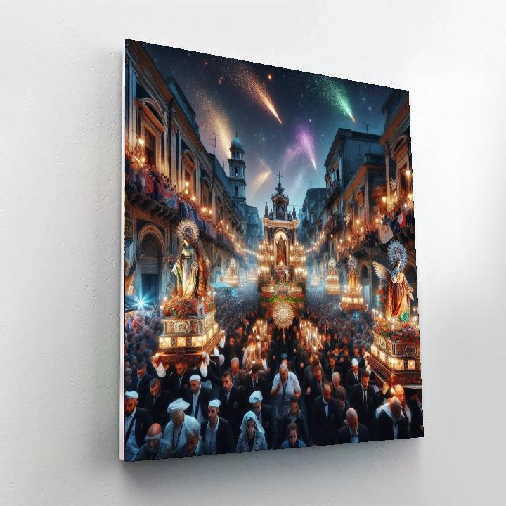 Festa Di Sant'agata - Italy Paint By Color