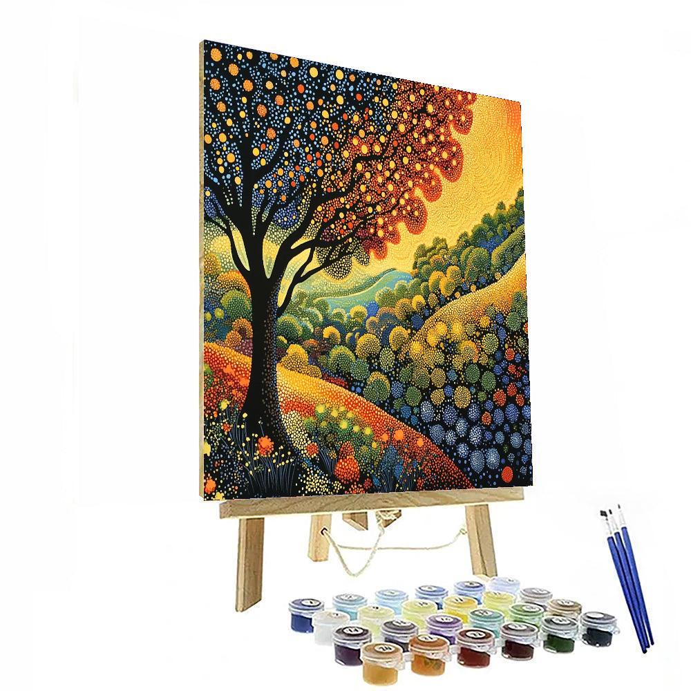 Georges Seurat Inspired Fractal Whispers  Paint By Numbers Art