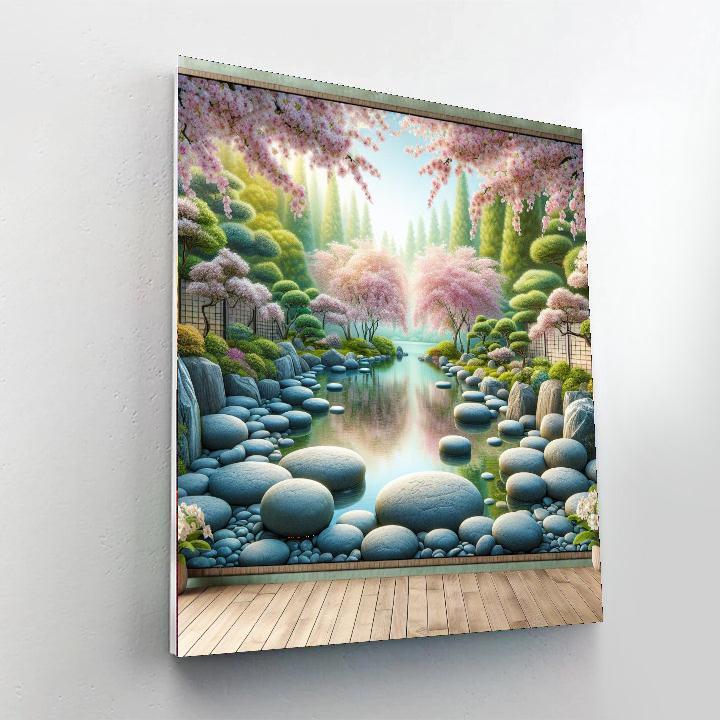 Tranquil Japanese Tea Garden DIY Paint By Numbers