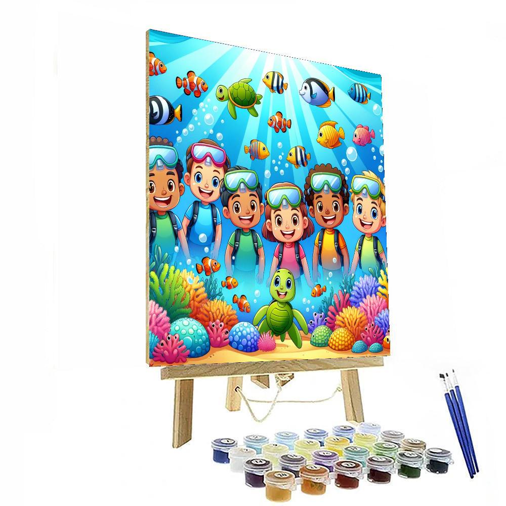 Silly Sea Safari Paint By Numbers Art