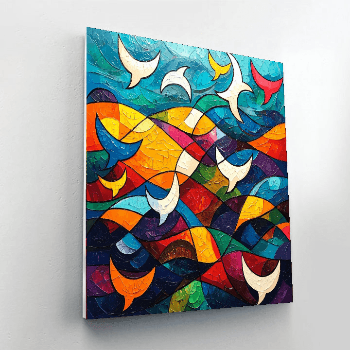 Pablo Picasso Inspired Picasso's Oceanic Odyssey  Paint By Numbers Art