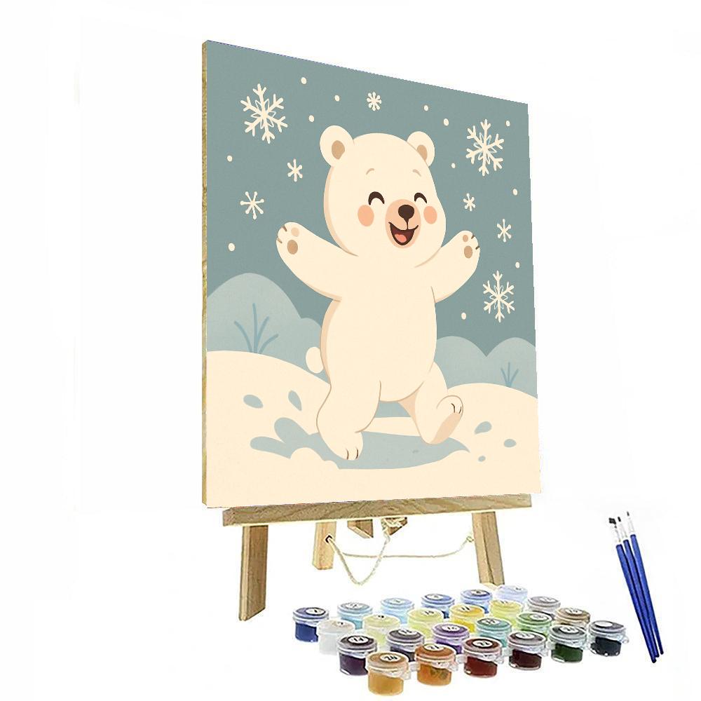 Gentle Polar Bear Numbered Painting Kits