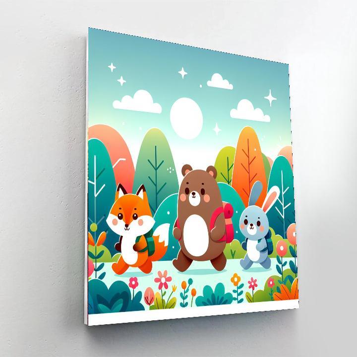 Cute Animal Explorers Painting By Numbers Kit