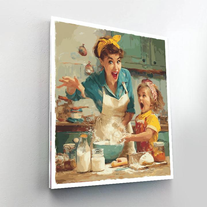 Baking Together With Mom Painting Number Kit