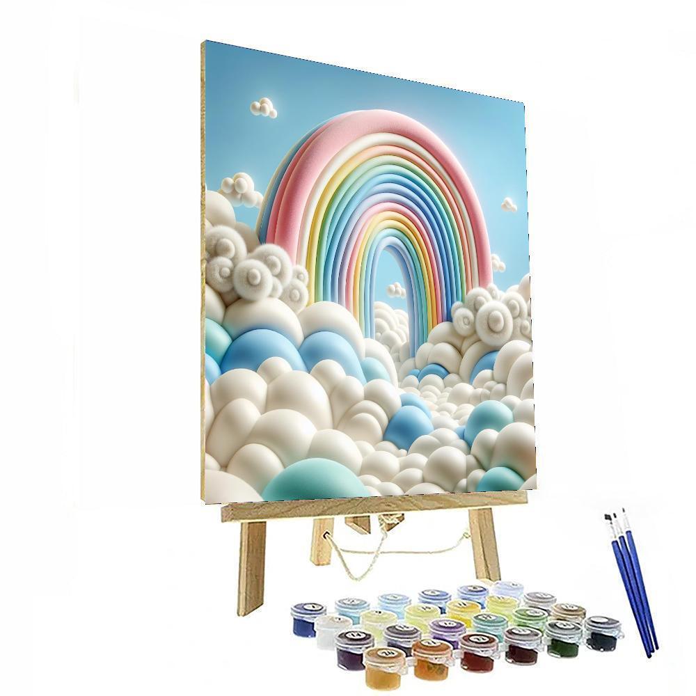 Pastel Rainbow Dreams For Kids Numbered Painting Kits