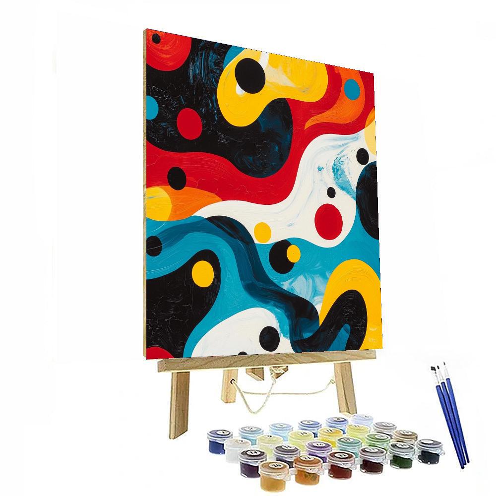 Joan Miró Inspired Fluid Dreams  Painting By Numbers Kit