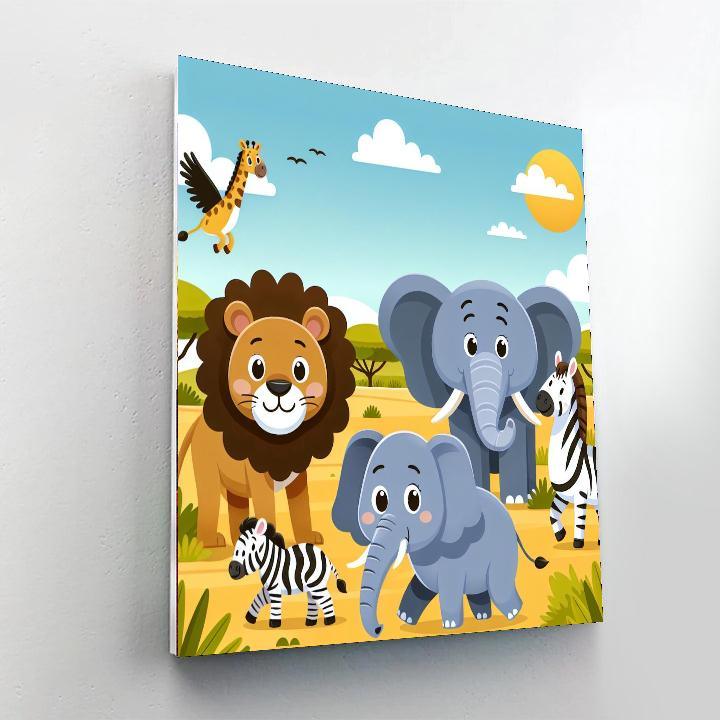 Wild Safari Animals Paint By Numbers Kits