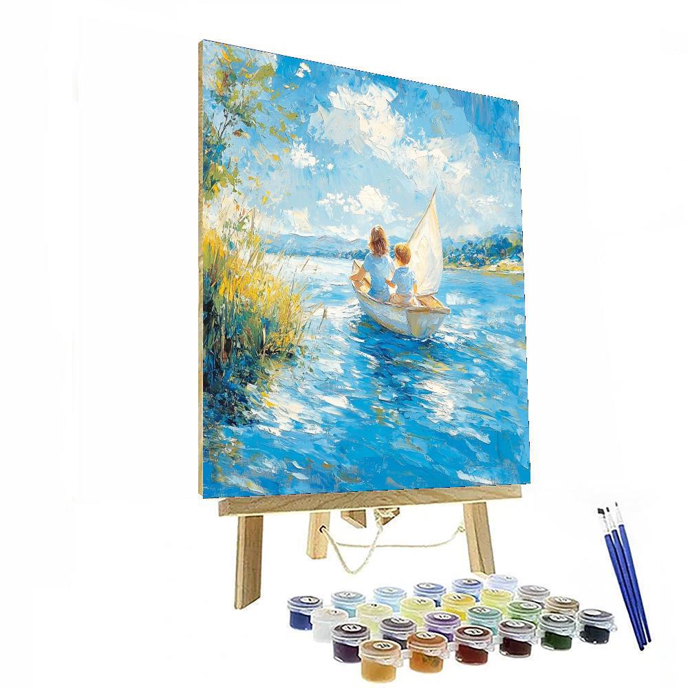 Sailing Together In Love Number Painting