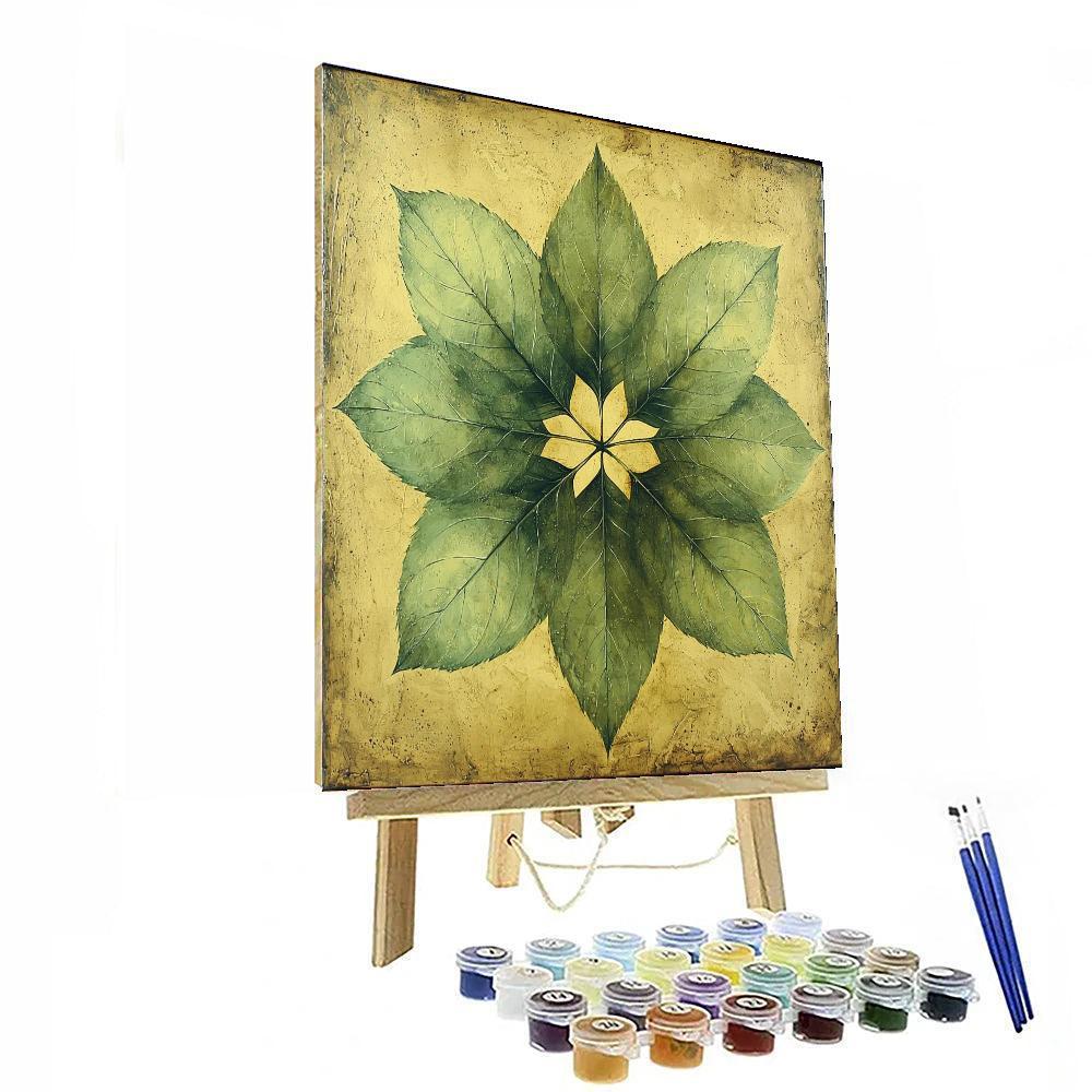 Leonardo Da Vinci Inspired Verdant Symmetry  Paint By Numbers