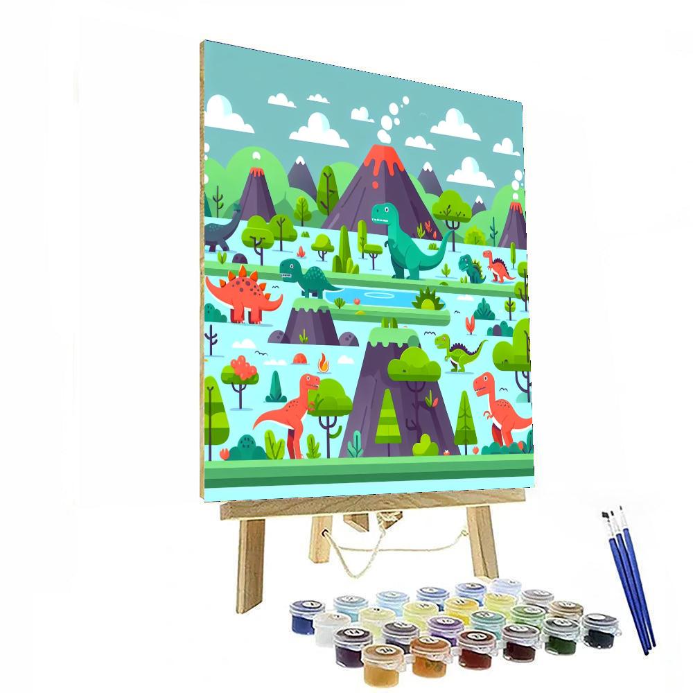 Fantastic Dinosaur World Paint By Numbers