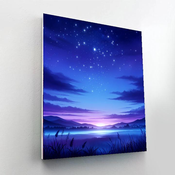 Twinkling Stars At Dusk Numbered Painting Kits
