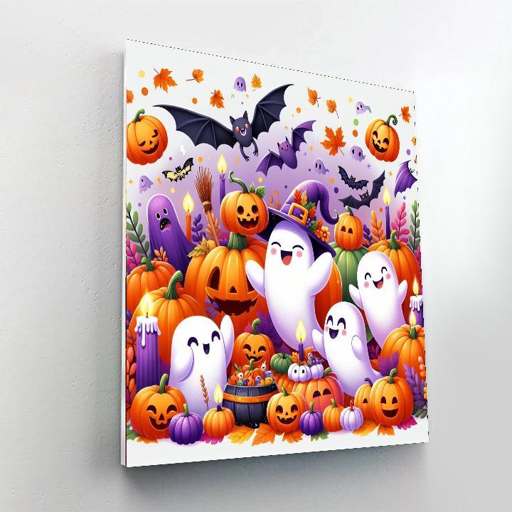 Charming Halloween Gathering Paint By Numbers Art