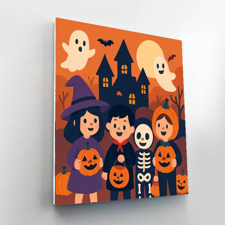 Enchanted Halloween Night Painting By Numbers Kit