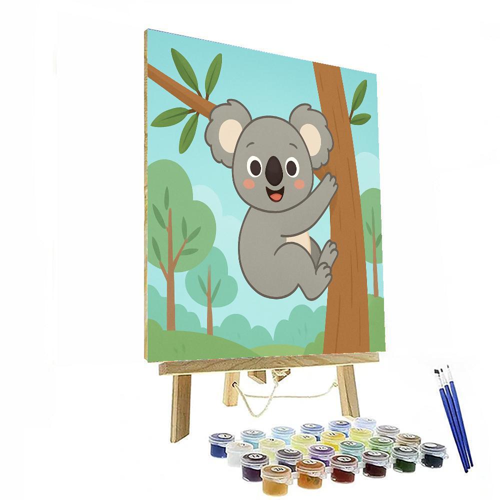 Cute Cuddly Koala DIY Paint By Numbers