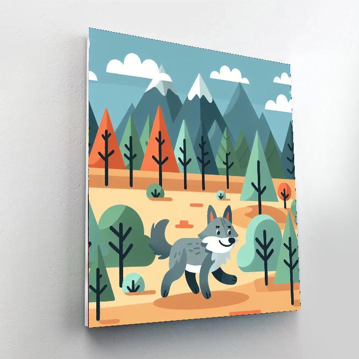Wilderness Explorer Wolf Painting By Numbers Kit