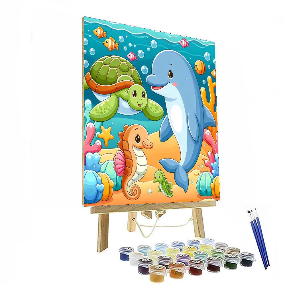 Gentle Creatures Of The Sea DIY Paint By Numbers