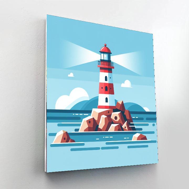 Lighthouse Lagoon Paint By Color