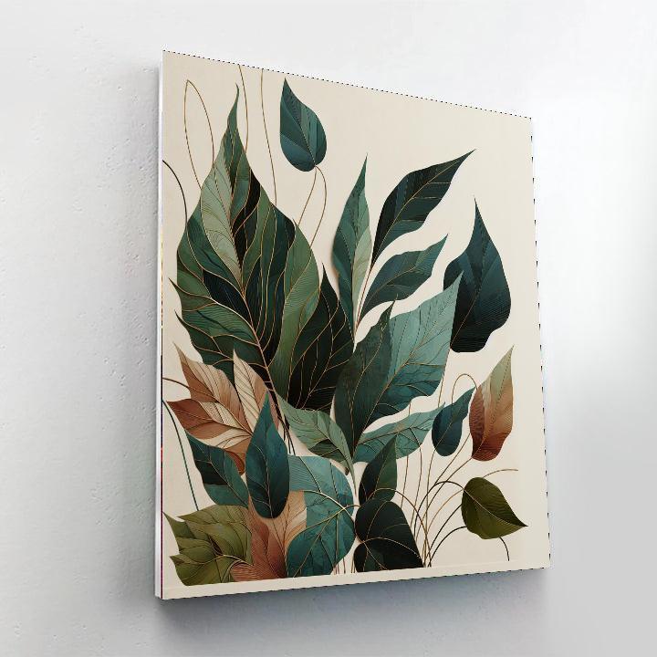 Botanical Bliss Abstraction Painting Number Kit