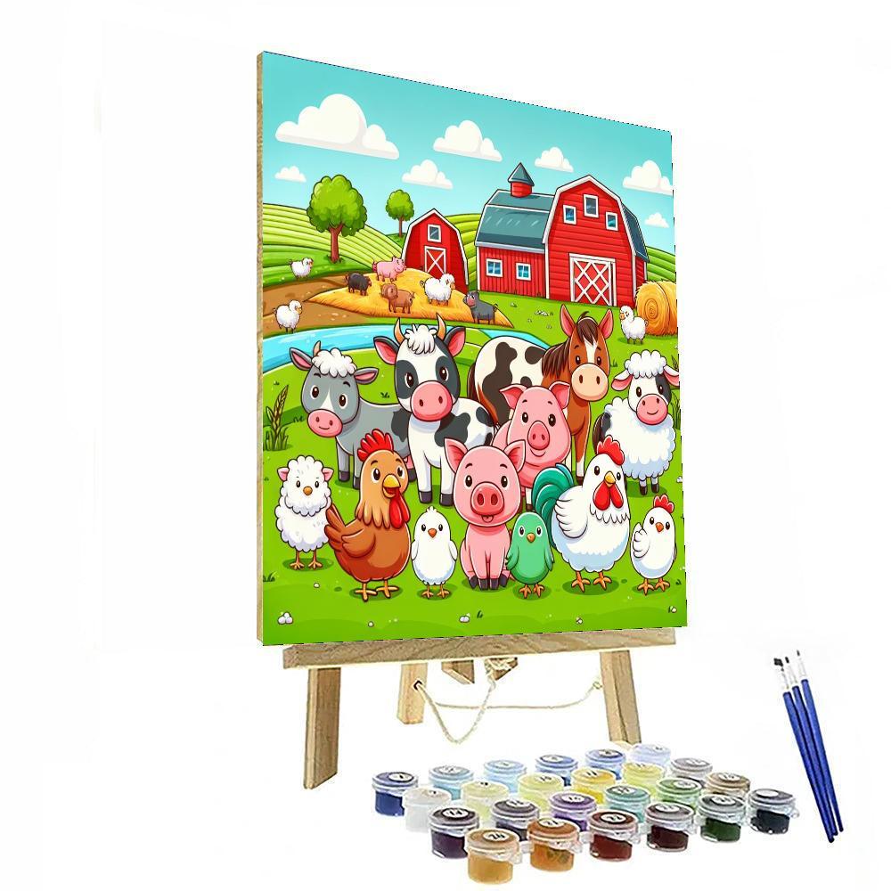 Cuddle Buddies On The Farm Paint By Numbers Kits