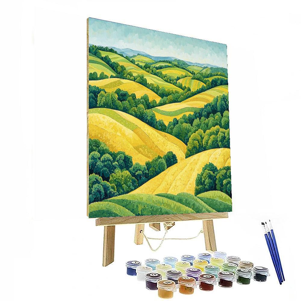 Georges Seurat Inspired Harmonic Fields  Numbered Painting Kits