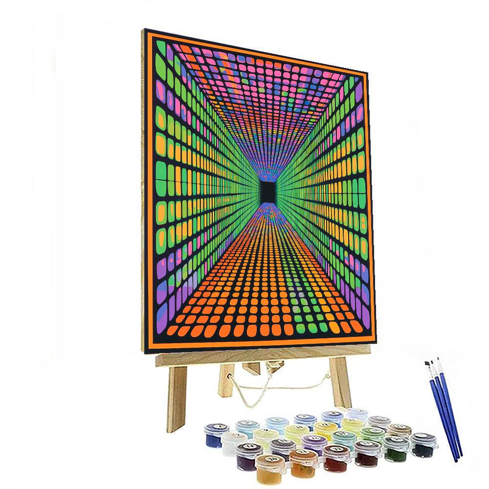 Victor Vasarely Inspired Psychedelic Geometric Wonders  Paint By Numbers