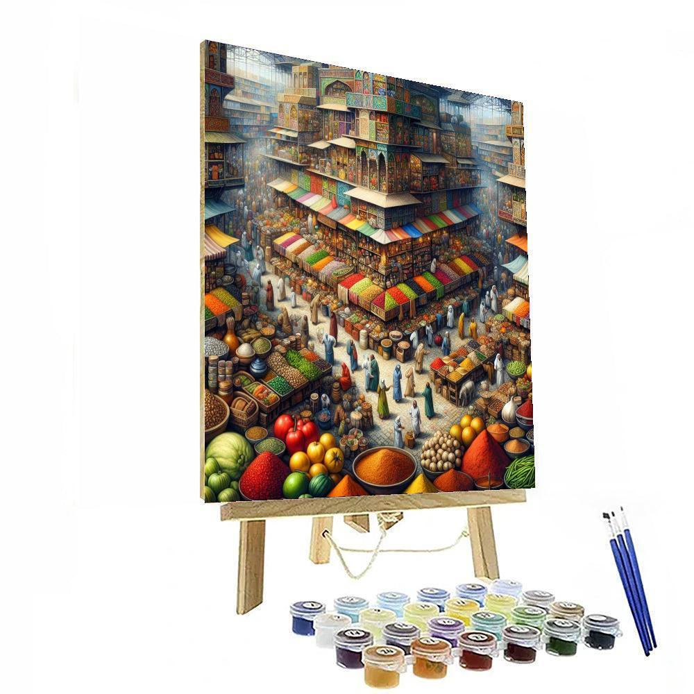 Colorful Marketplace Vibes Paint By Number