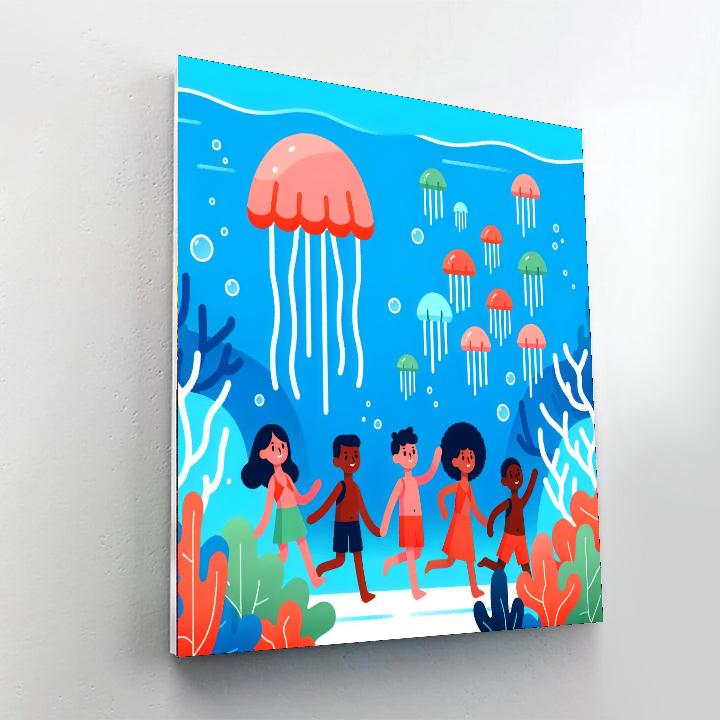 Jubilant Jellyfish Jaunt Numbered Painting Kits