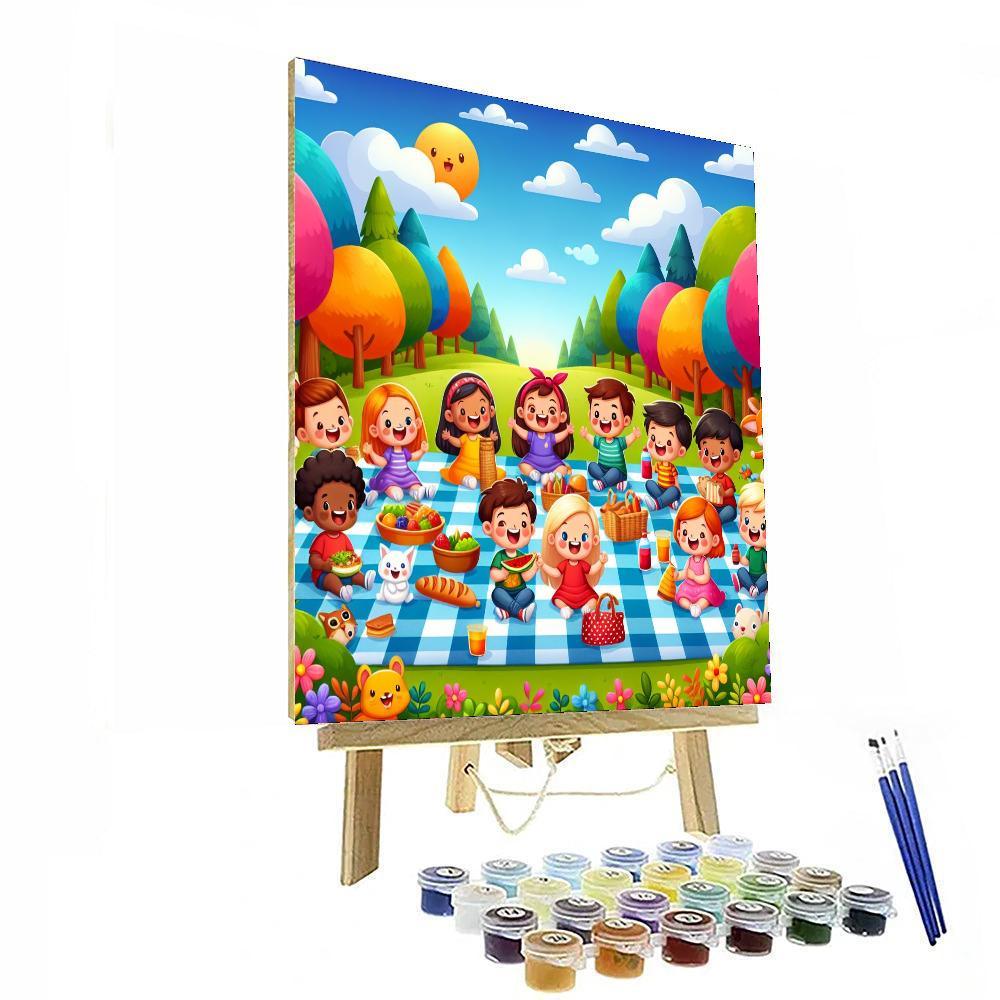 Happy Forest Picnic Paint By Color