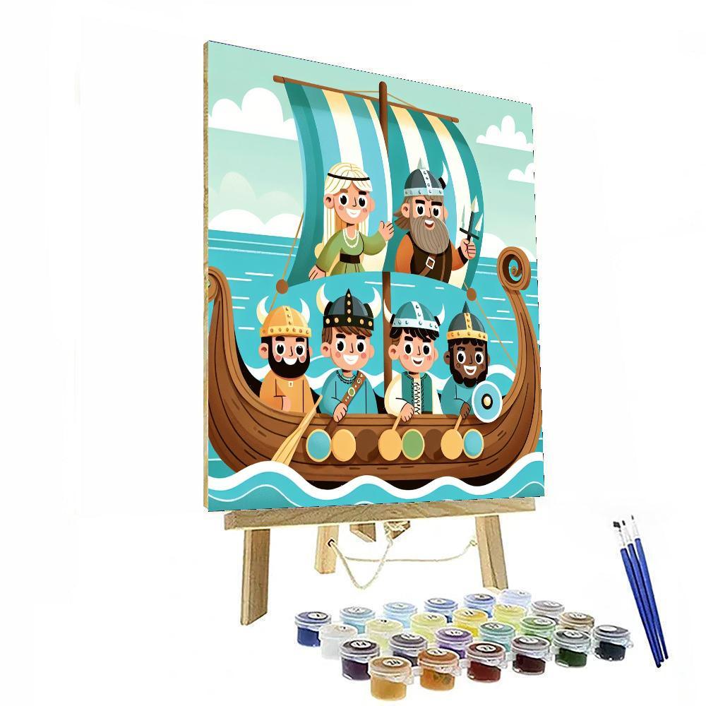 Viking Adventure On The Seas Paint By Numbers Kits