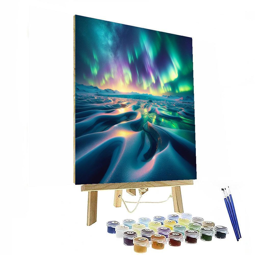 Aurora Over Ice Paint By Numbers Art