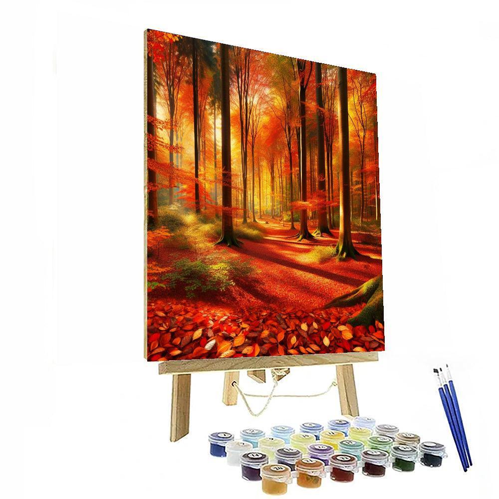 Autumnal Forest Walk Paint By Numbers Kits