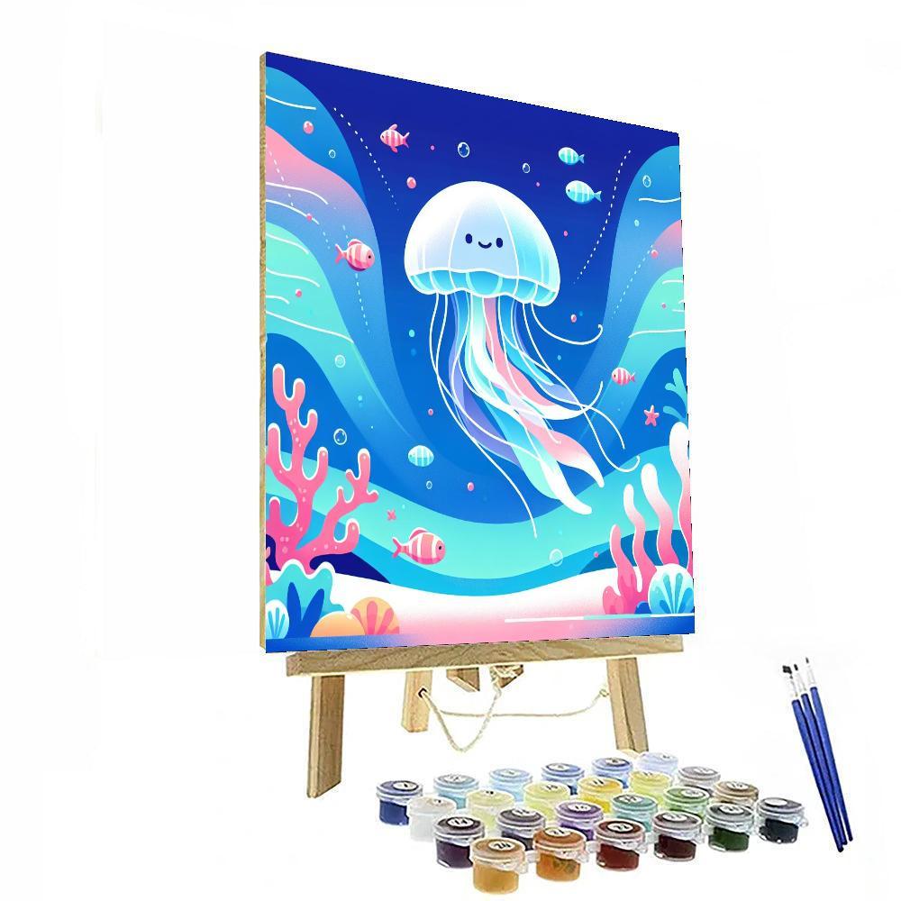 Joyful Jellyfish's Undersea Adventure Painting Number Kit