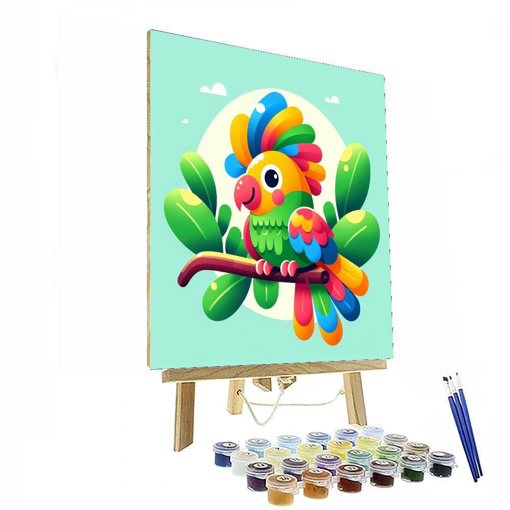 Creative Colorful Parrot Paint By Number