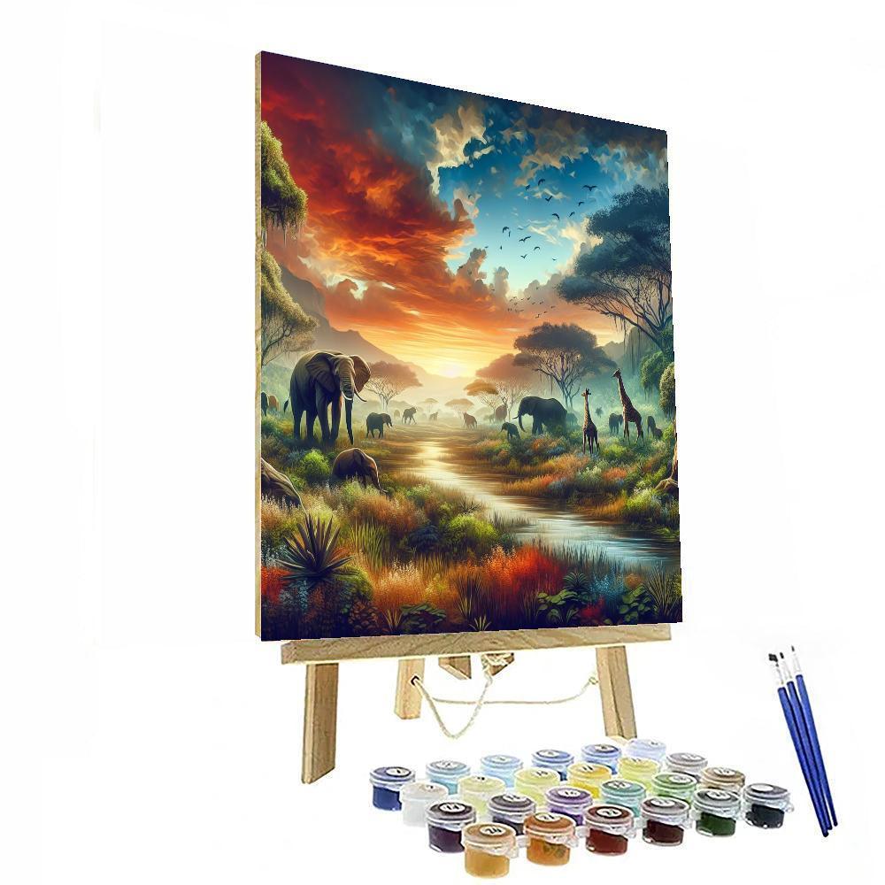 Captivating Wildlife Encounter Paint By Number